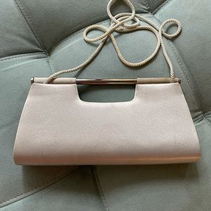 Silver clutch bag
